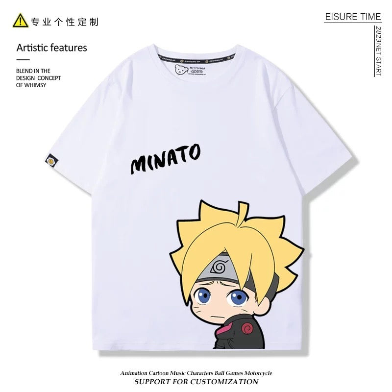 Naruto Anime T-shirt Matching Couple Kids Family Clothes