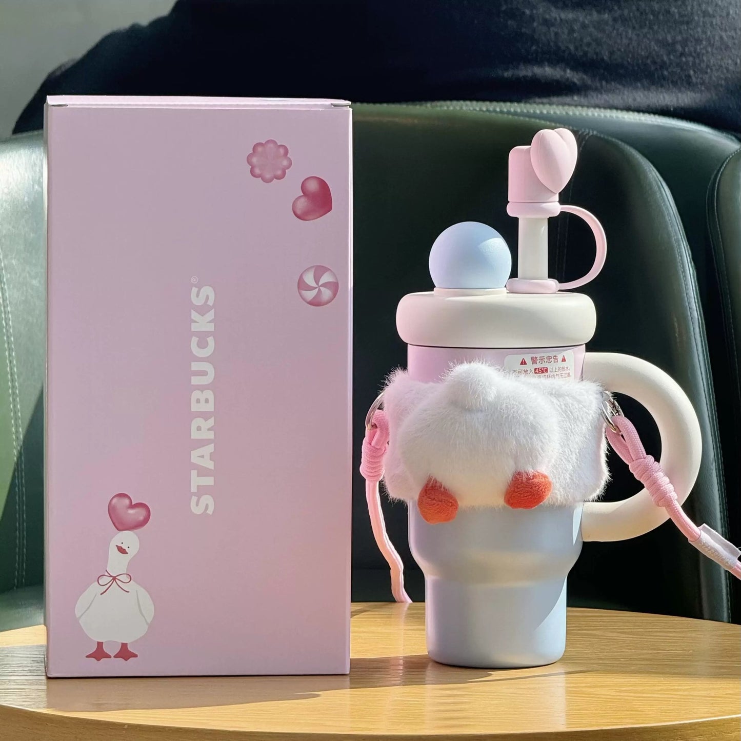 Authentic Starbucks 2026 Chinese Valentines Day Pupu Duck Cups Plush Bear