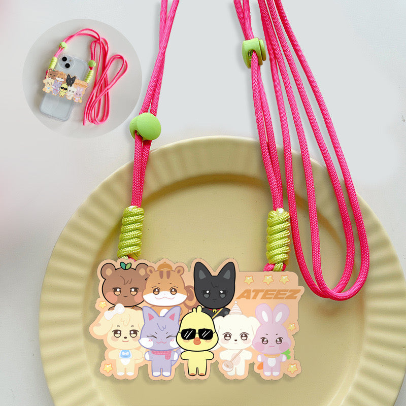 K-pop IVE Phone Accessories Lanyard Phone Clip Stray Kids  Aespa Baby Monster