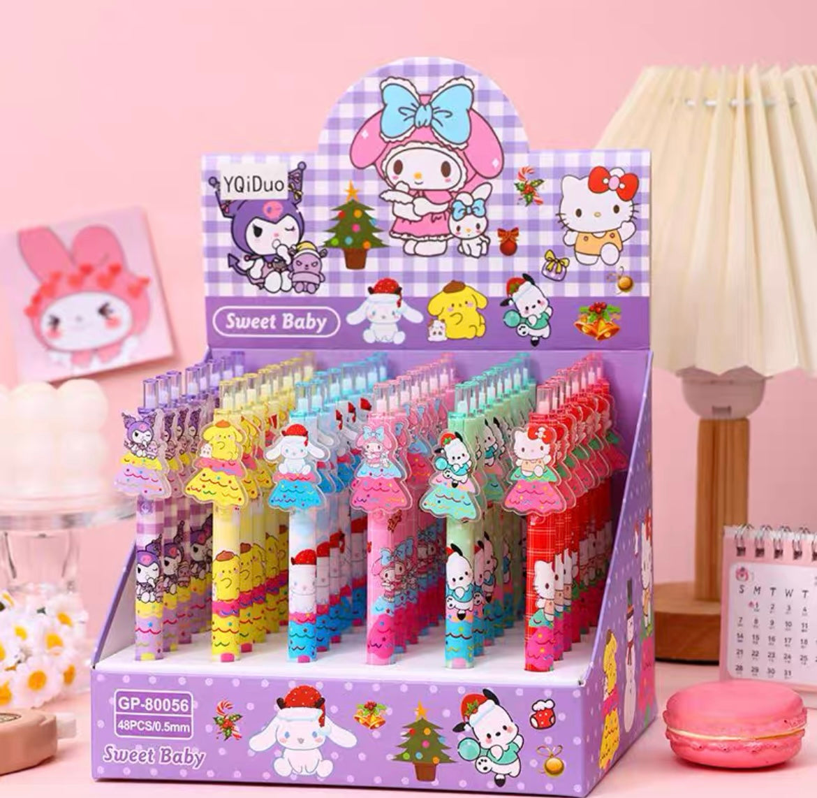 Sanrio Christmas Pens Stationary Set Black Ink Pen