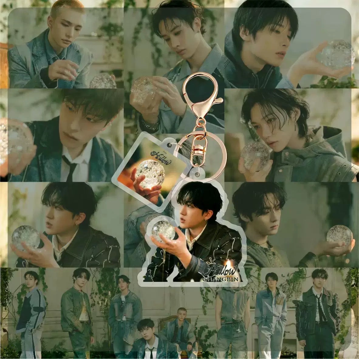MK-pop Stray Kids Hollow Album Acrylic Pendant Keychain Style 2