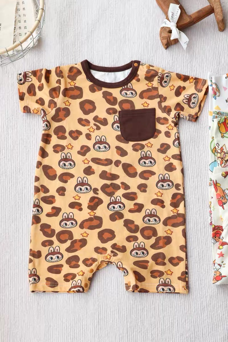 Labubu Popmart Animal Print Baby Clothes One Piece Baby Jumper