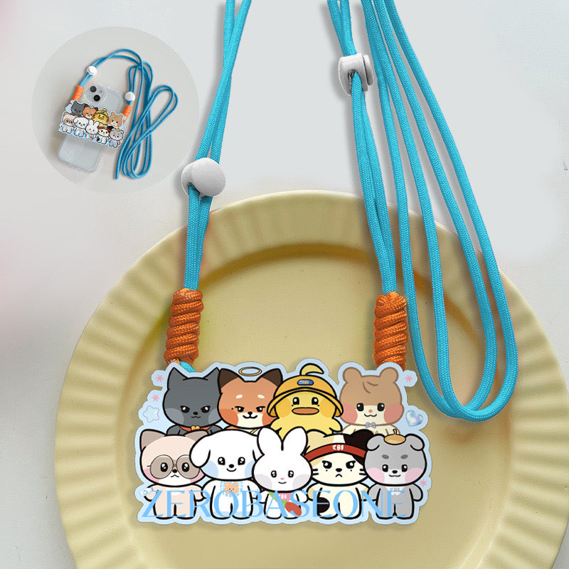 K-pop IVE Phone Accessories Lanyard Phone Clip Stray Kids  Aespa Baby Monster