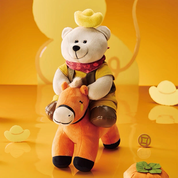 Authentic Starbucks China 2026 Chinese New Year of the Horse Cups Bearista Plushy