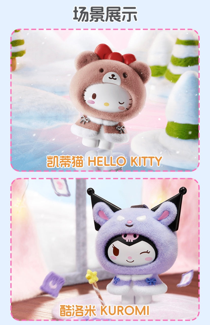 Release 11/17 [Authentic] Miniso Mini Sanrio Characters Little Cloak Series Vinyl Plush Blind Boxes Pendant