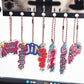 K-pop BTS Name Bag Phone Charms Accessory Set of 7 Acrylic Keychain