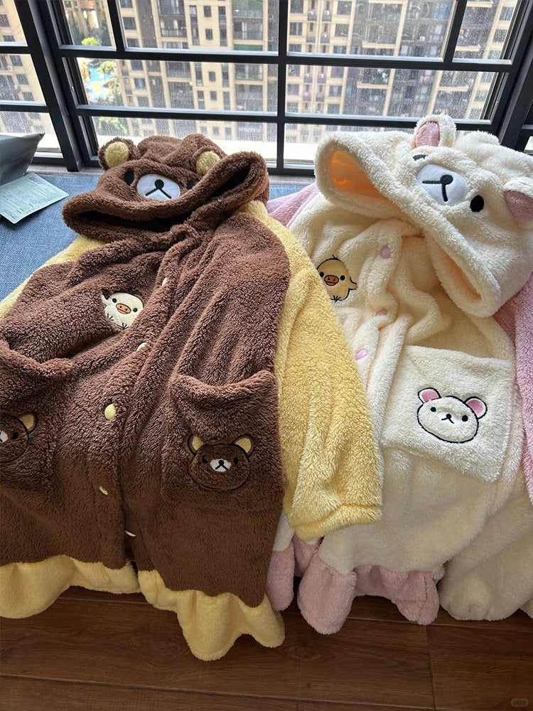 Sanrio Winter Pajamas Rilakkuma Robe + Pants